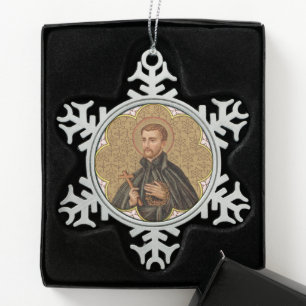 St. Petrus Claver (BK 058) Tin Sneeuwvlok Ornament