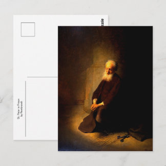 St. Petrus in de gevangenis door Rembrandt briefka Briefkaart