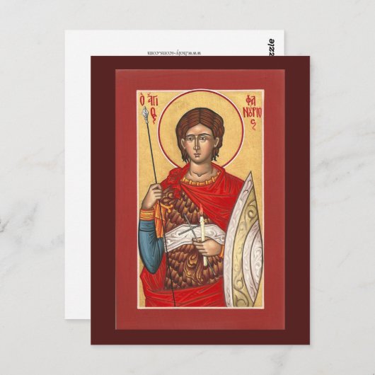 St. Phanourios Prayer Card Briefkaart (Voorkant / Achterkant)