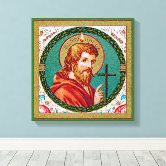 St. Philip de Apostle (JMAS 10) Canvas Afdruk (Insitu (Houten vloer))