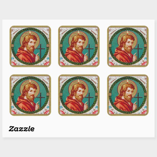 St. Philip de Apostle (JMAS 10) Vierkante Sticker (Vel)
