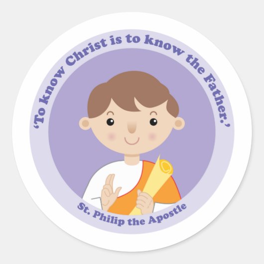 St. Philip de Apostle Ronde Sticker (Voorkant)
