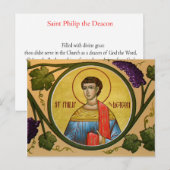 St. Philip de Deacon Prayer Card Briefkaart (Voorkant / Achterkant)