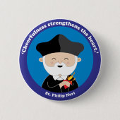 St. Philip Neri Ronde Button 5,7 Cm (Voorkant)