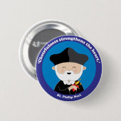 St. Philip Neri Ronde Button 5,7 Cm (Voorkant /achterkant)