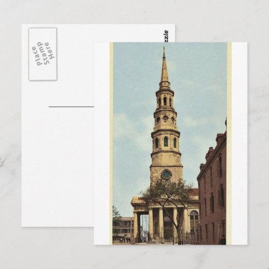 St. Philip's Church, Charleston, S.C. klassiek hee Briefkaart (Voorkant / Achterkant)