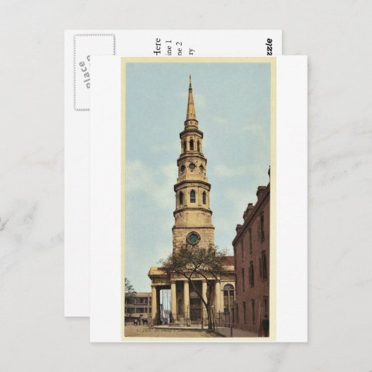 St. Philip's Church, Charleston, S.C. klassiek hee Briefkaart (Voorkant / Achterkant)