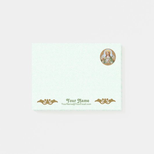 St. Philomena (BK 005) 4"x3" Post-it® Notes (Voorkant)