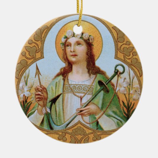 St. Philomena (BK 005) Keramisch Ornament (Voorkant)