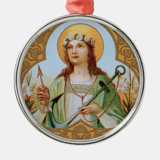 St. Philomena (BK 005) Metalen Ornament (Voorkant)