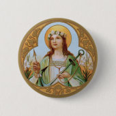 St. Philomena (BK 005) Ronde Button 5,7 Cm (Voorkant)
