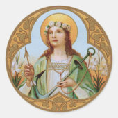 St. Philomena (BK 005) Ronde Sticker (Voorkant)