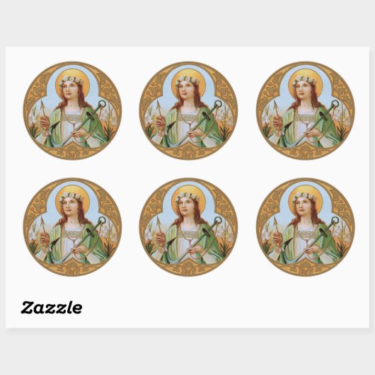 St. Philomena (BK 005) Ronde Sticker (Vel)