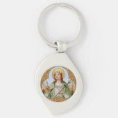 St. Philomena (BK 005) Swirl Sleutelhanger (Voorkant)