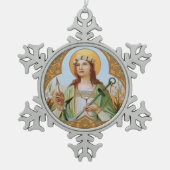 St. Philomena (BK 005) Tin Sneeuwvlok Ornament (Voorkant)