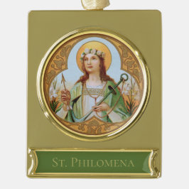 St. Philomena (BK 005) Verguld Banner Ornament