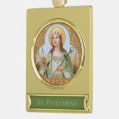 St. Philomena (BK 005) Verguld Banner Ornament (Links)