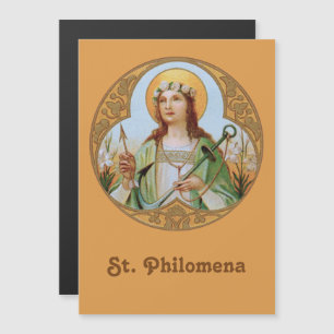 St Philomena (BK 05) 5"x7" Magnetisch Wenskaart