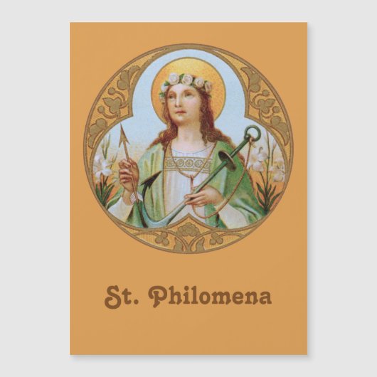 St Philomena (BK 05) 5"x7" Magnetisch Wenskaart (Voorkant)
