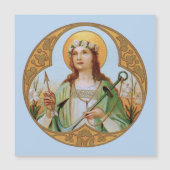 St Philomena (BK 05) Square Magnetic Wenskaart (Voorkant)