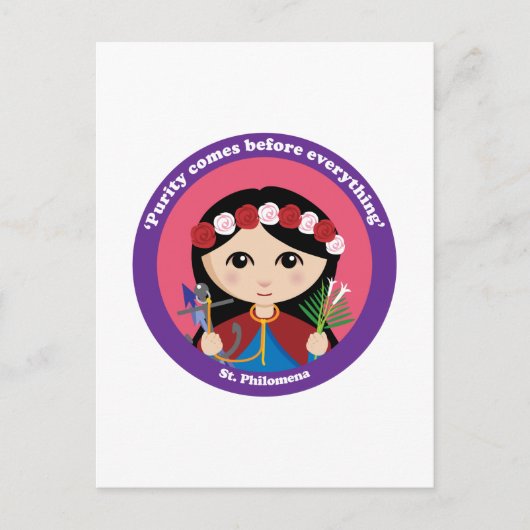 St. Philomena Briefkaart (Voorkant)