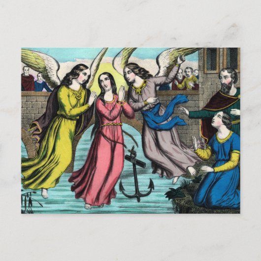 St. Philomena gered van verdrinking Briefkaart (Voorkant)