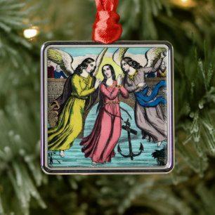 St. Philomena gered van verdrinking Metalen Ornament