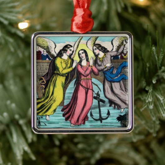 St. Philomena gered van verdrinking Metalen Ornament (Boom)
