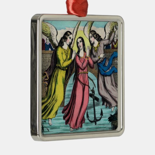St. Philomena gered van verdrinking Metalen Ornament (Rechts)