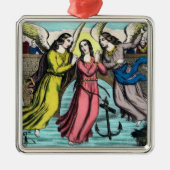 St. Philomena gered van verdrinking Metalen Ornament (Voorkant)