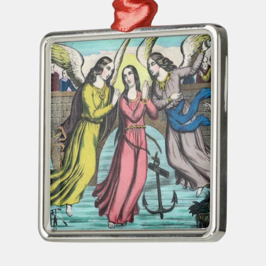 St. Philomena gered van verdrinking Metalen Ornament (Links)