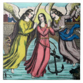 St. Philomena gered van verdrinking Tegeltje (Voorkant)