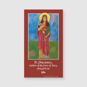 St. Philomena Icon Prayer Magnet
