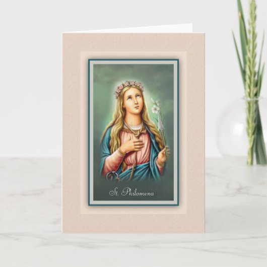 St. Philomena Katholiek Wenskaart Kaart (Voorkant)