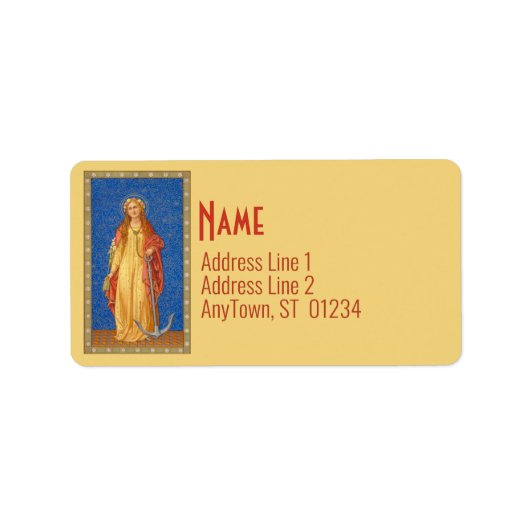 St. Philomena met Anchor (SNV 051) Etiket (Voorkant)