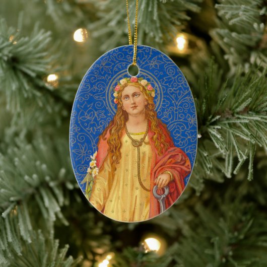 St. Philomena met Anchor (SNV 051) Keramisch Ornament (Boom)