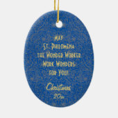 St. Philomena met Anchor (SNV 051) Keramisch Ornament (Achterkant)