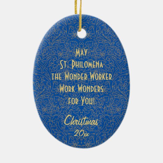 St. Philomena met Anchor (SNV 051) Keramisch Ornament (Achterkant)