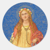St. Philomena met Anchor (SNV 051) Ronde Sticker (Voorkant)