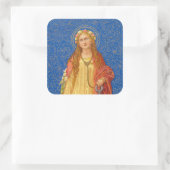 St. Philomena met Anchor (SNV 051) Vierkante Sticker (Tas)