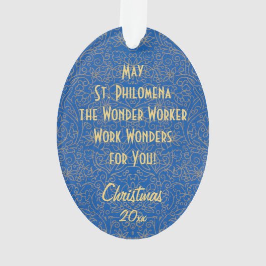 St. Philomena met anker (SNV 051) Acryl Ornament (achterkant)