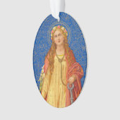 St. Philomena met anker (SNV 051) Acryl Ornament (voorkant)
