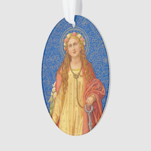 St. Philomena met anker (SNV 051) Acryl Ornament (voorkant)