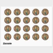 St. Philomena Palm Lilies FEEST AUGUSTUS 10 Ronde Sticker (Vel)