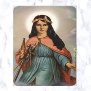 St Philomena Patron St of Children Prayer Kaart Visitekaartje