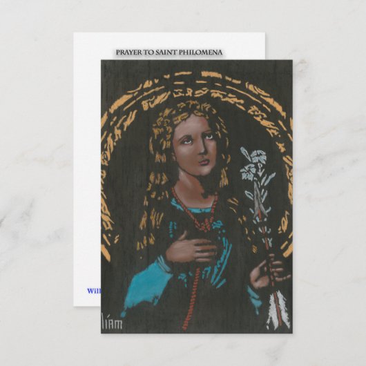 St. Philomena Prayer Kaart (Voorkant / Achterkant)