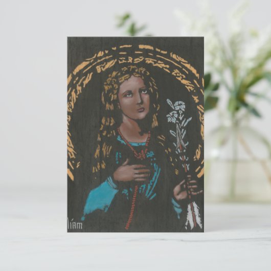 St. Philomena Prayer Kaart (Staand voorkant)