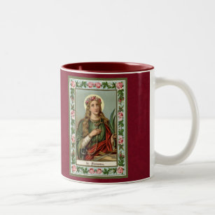 St. Philomena Religieuze Katholieke Martelaar Pray Tweekleurige Koffiemok