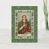 St. Philomena Roze Rozen Palmkoord Kaart (Voorkant)