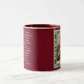 St. Philomena Virgin Martyr Prayer Tweekleurige Koffiemok (Center)